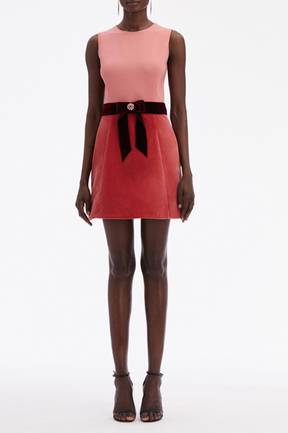 OSCAR DE LA RENTA-Bow Detail Bodice Dress-