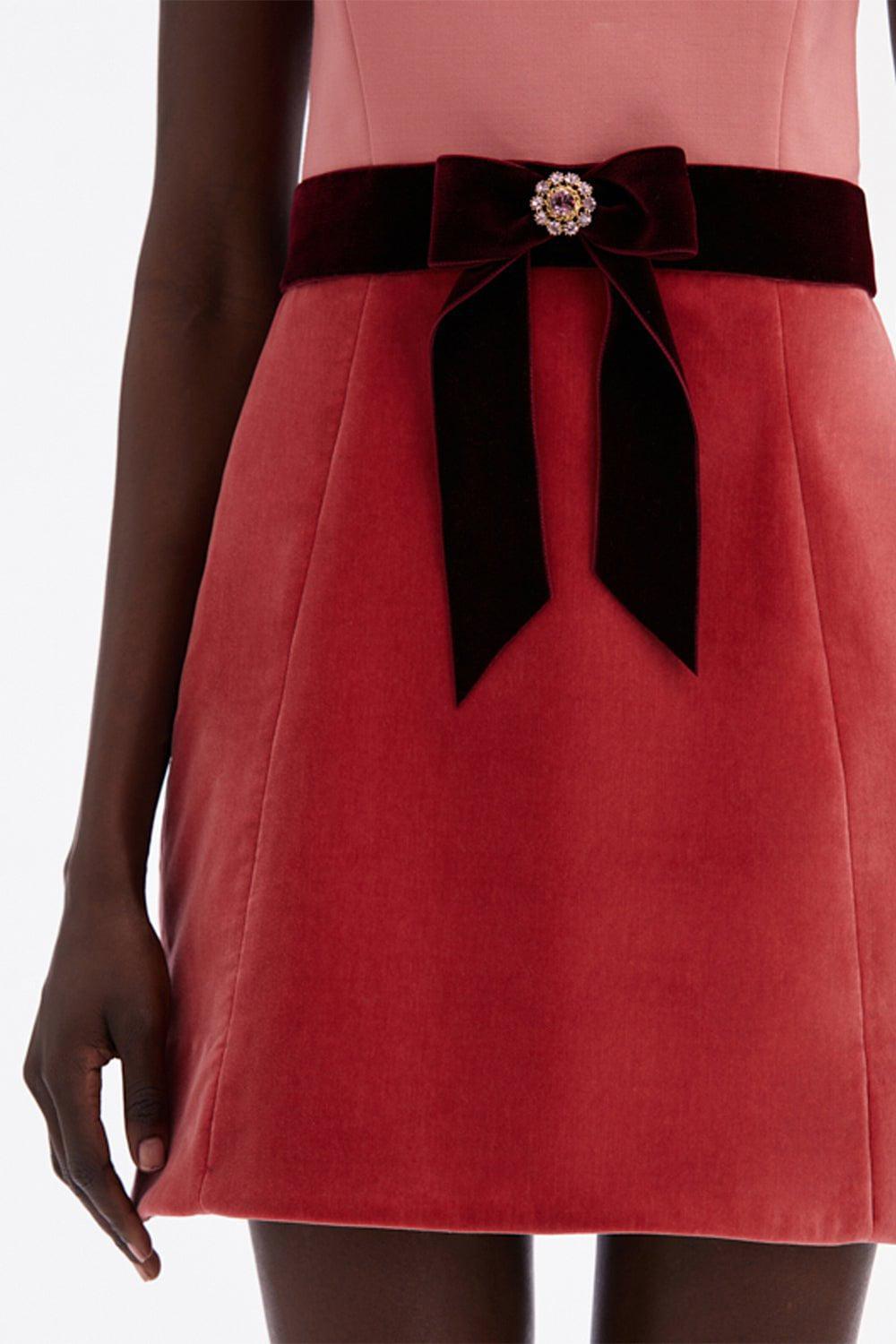 OSCAR DE LA RENTA-Bow Detail Bodice Dress-