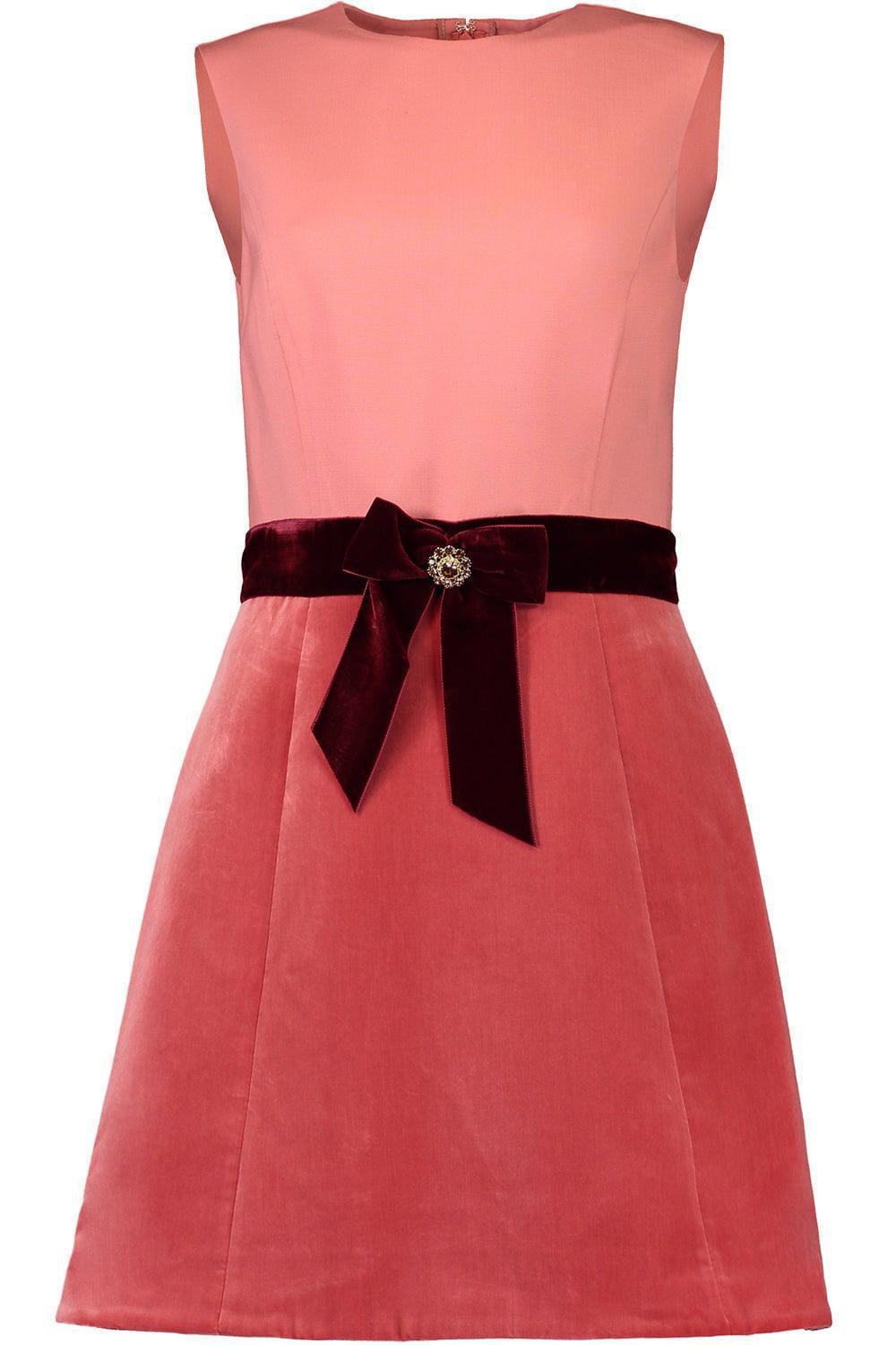 OSCAR DE LA RENTA-Bow Detail Bodice Dress-