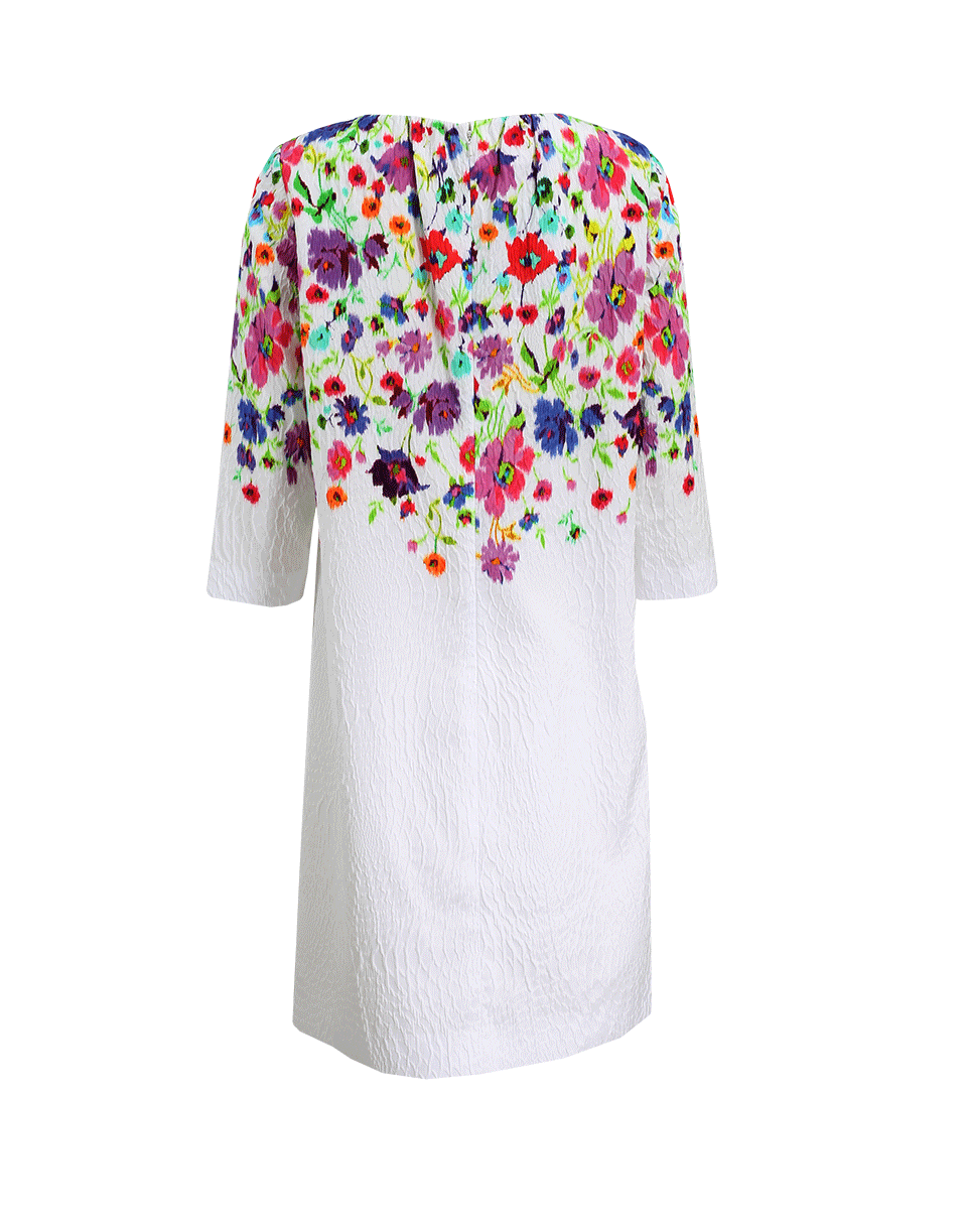 OSCAR DE LA RENTA-Cloque Floral Dress-