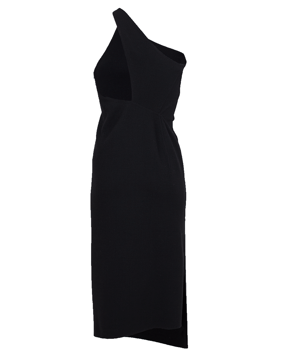 OSCAR DE LA RENTA-One Shoulder Fitted Dress-