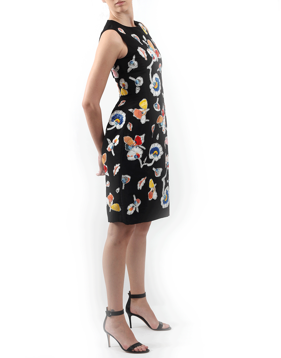 OSCAR DE LA RENTA-Embroidered Faille Dress-