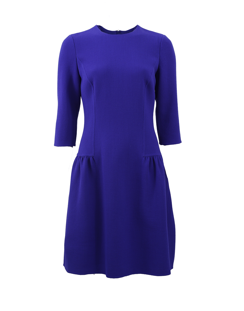 OSCAR DE LA RENTA-Drop Waist Dress-MARINE
