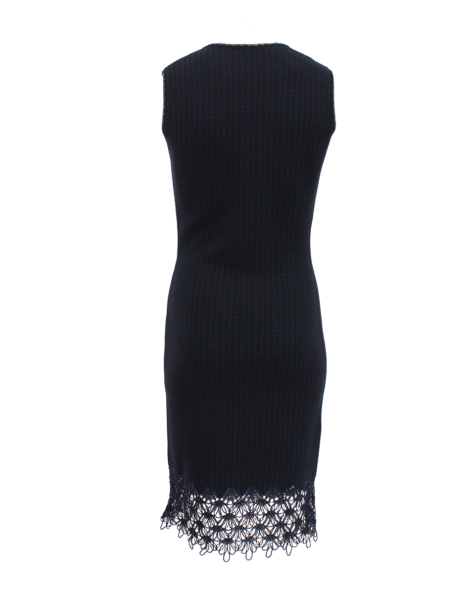 OSCAR DE LA RENTA-Sleeveless Scoopneck Sequin Hem Dress-