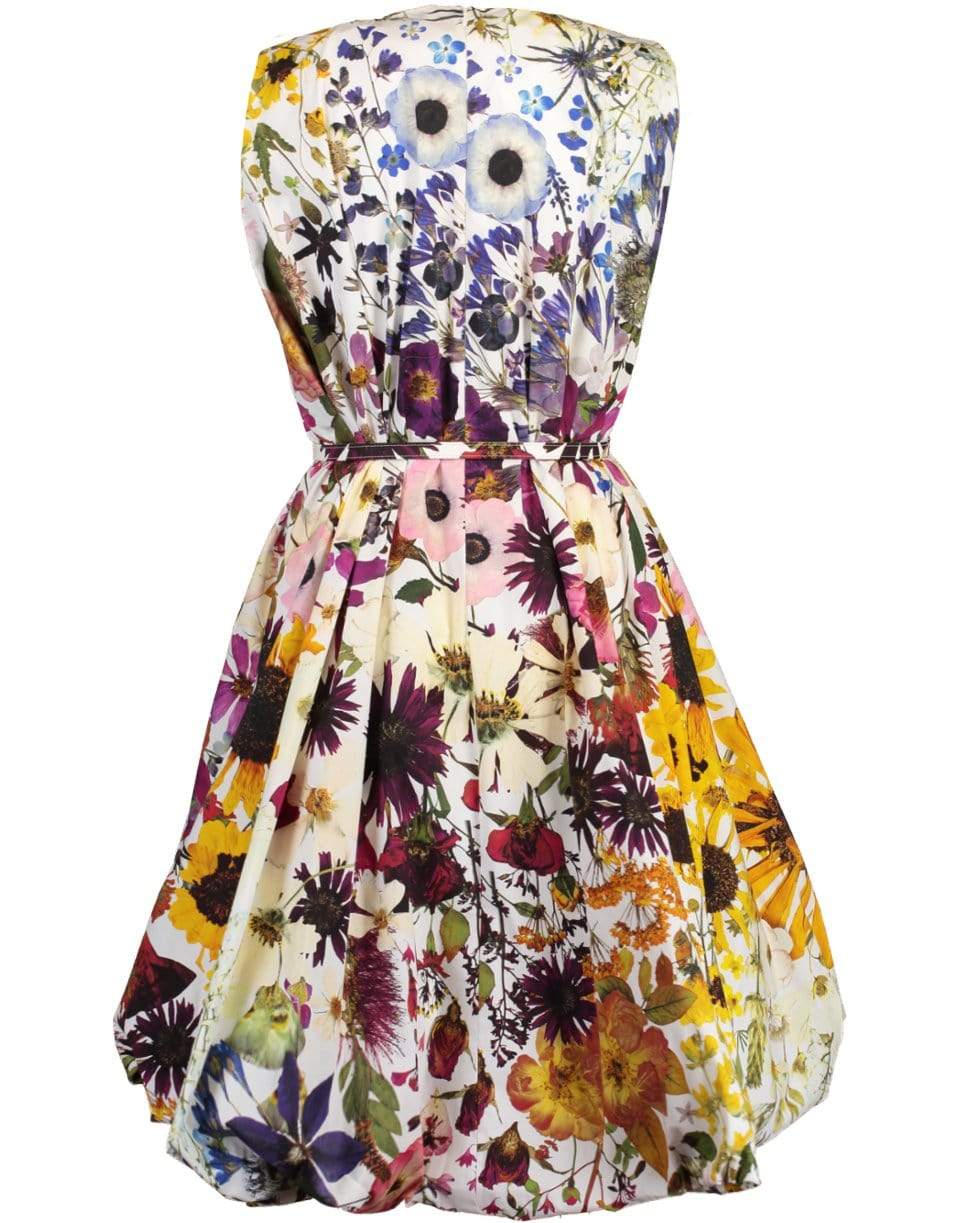 OSCAR DE LA RENTA-Bubble Hem Poplin Dress-WHITE