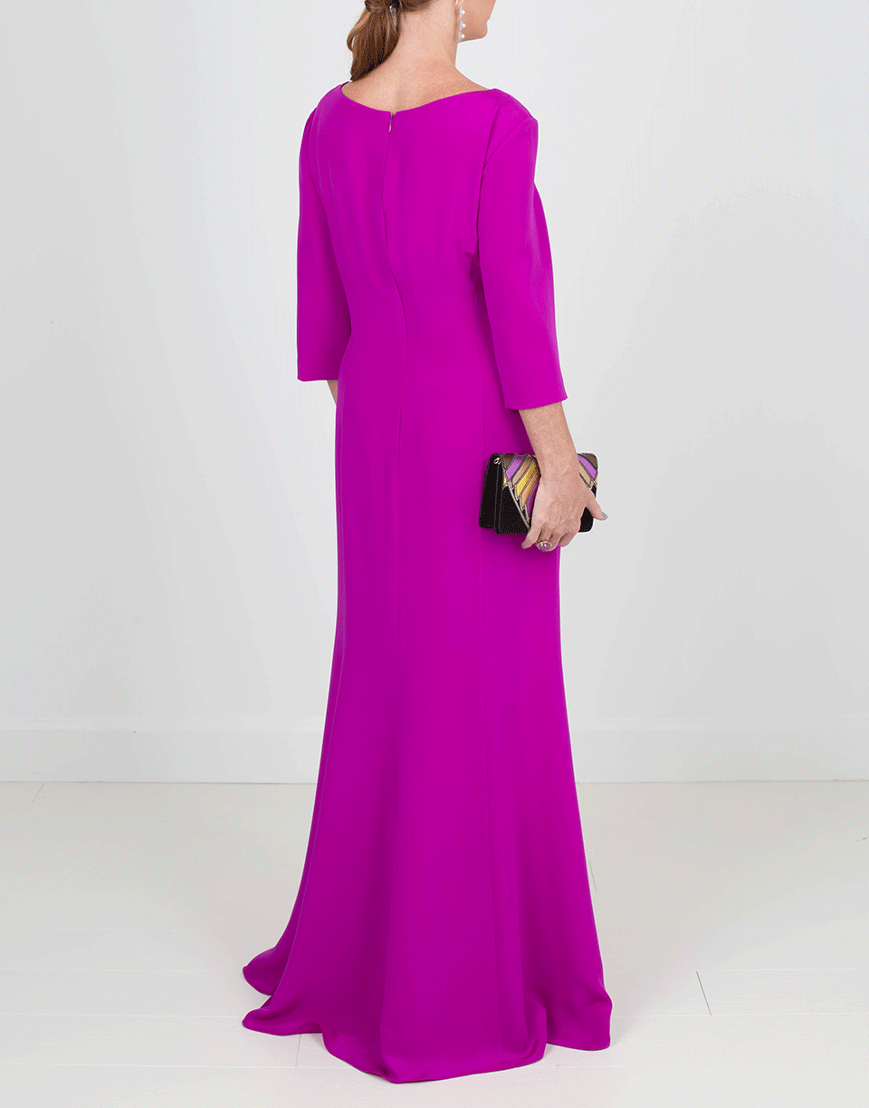 OSCAR DE LA RENTA-Ruched Gown-