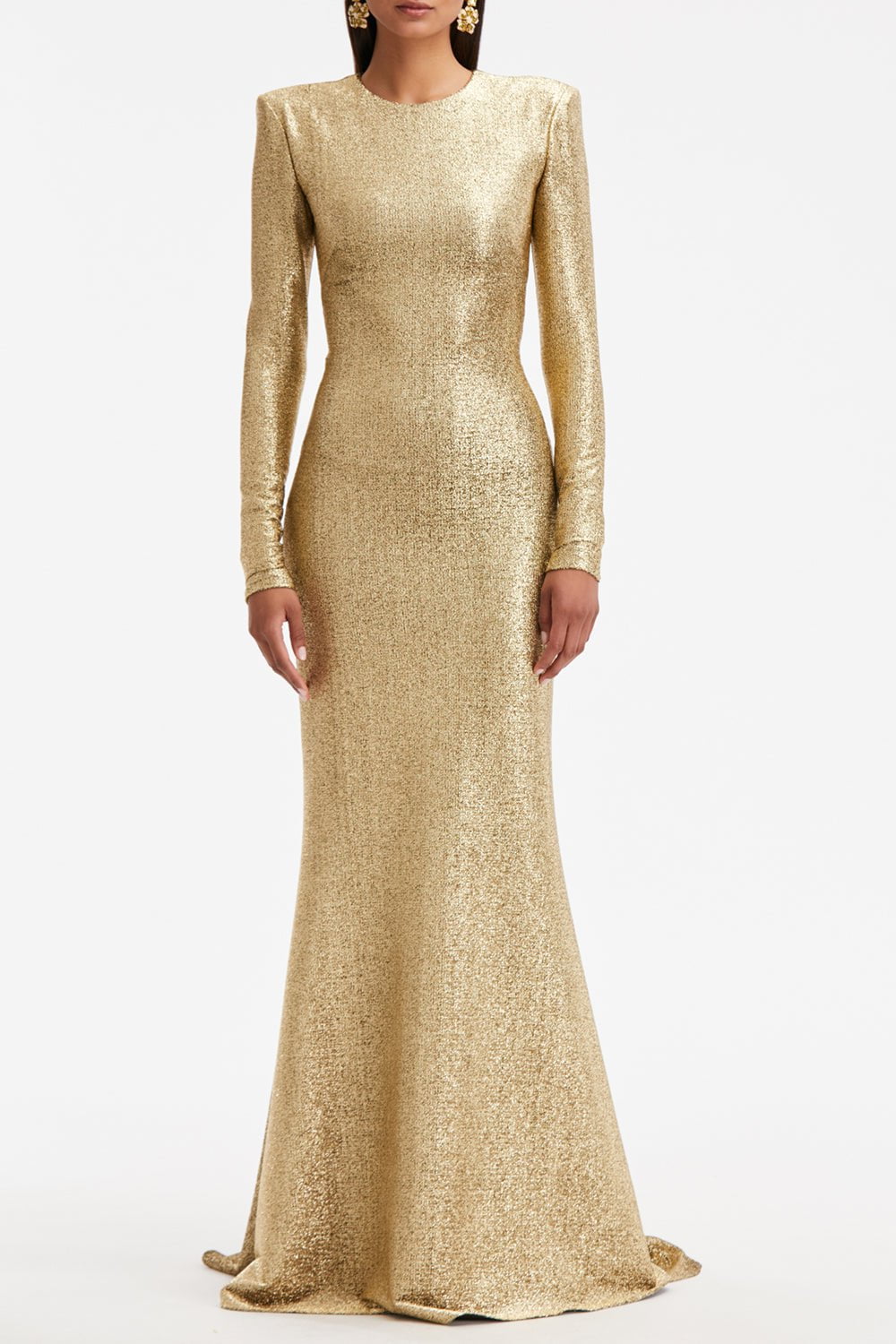 OSCAR DE LA RENTA-Lamé Gown-GOLD