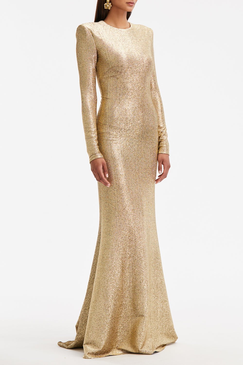OSCAR DE LA RENTA-Lamé Gown-GOLD