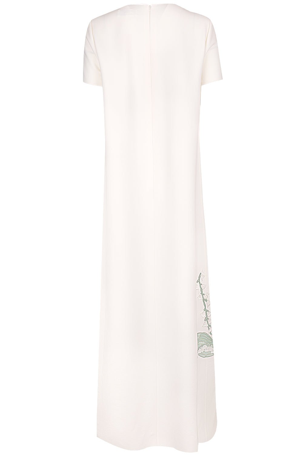 OSCAR DE LA RENTA-Painted Poppies Embroidered Gown-IVORY