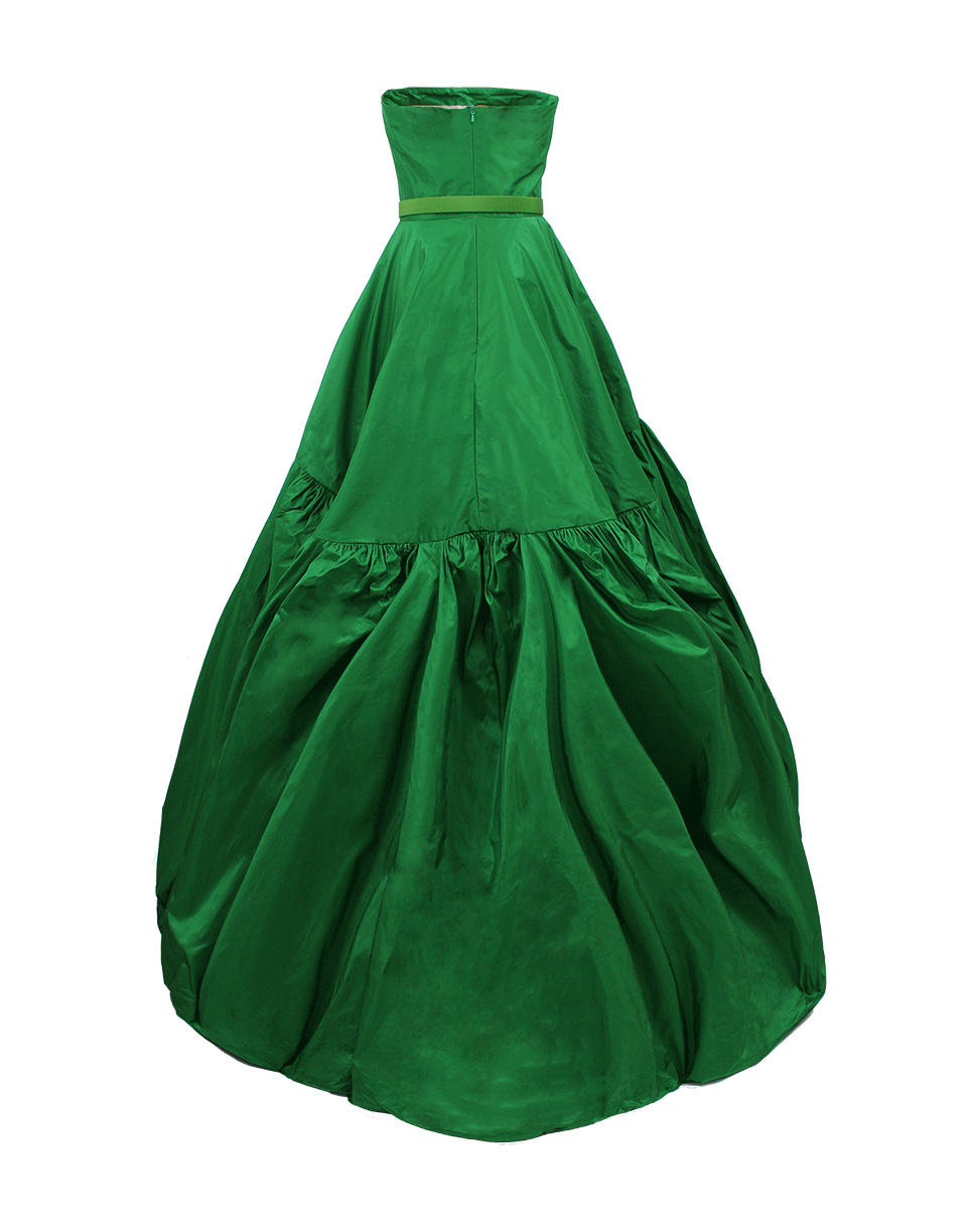 OSCAR DE LA RENTA-Strapless Bubble Hem Gown-KELLY