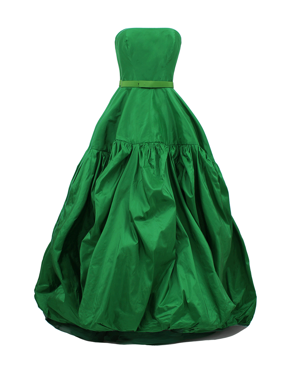 OSCAR DE LA RENTA-Strapless Bubble Hem Gown-KELLY