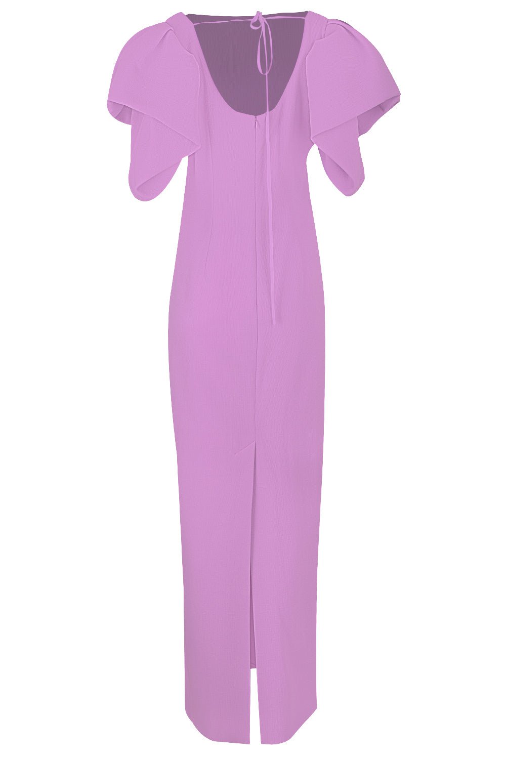 OSCAR DE LA RENTA-Draped Sleeve Column Gown-LAVENDER