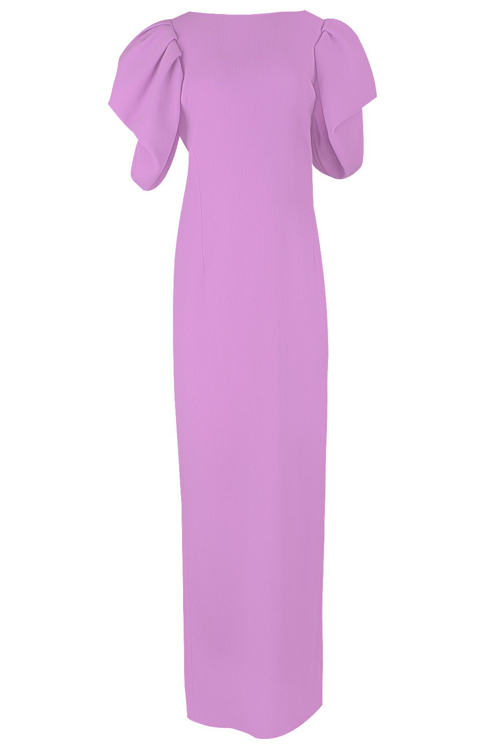 OSCAR DE LA RENTA-Draped Sleeve Column Gown-LAVENDER