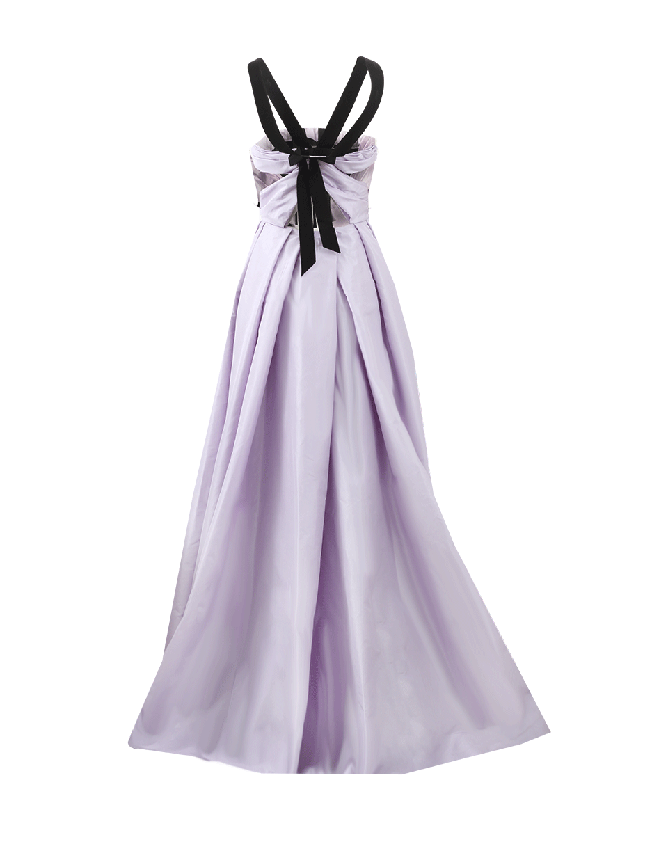 OSCAR DE LA RENTA-Silk Taffeta Ball Gown-LILACBLK