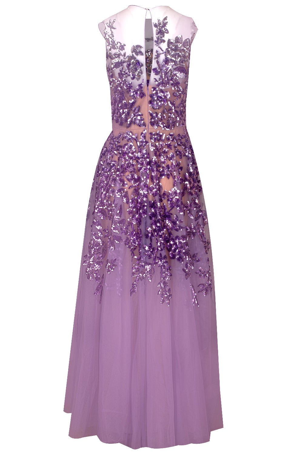 OSCAR DE LA RENTA-Ombre Sequin Peony Gown-PURPLE