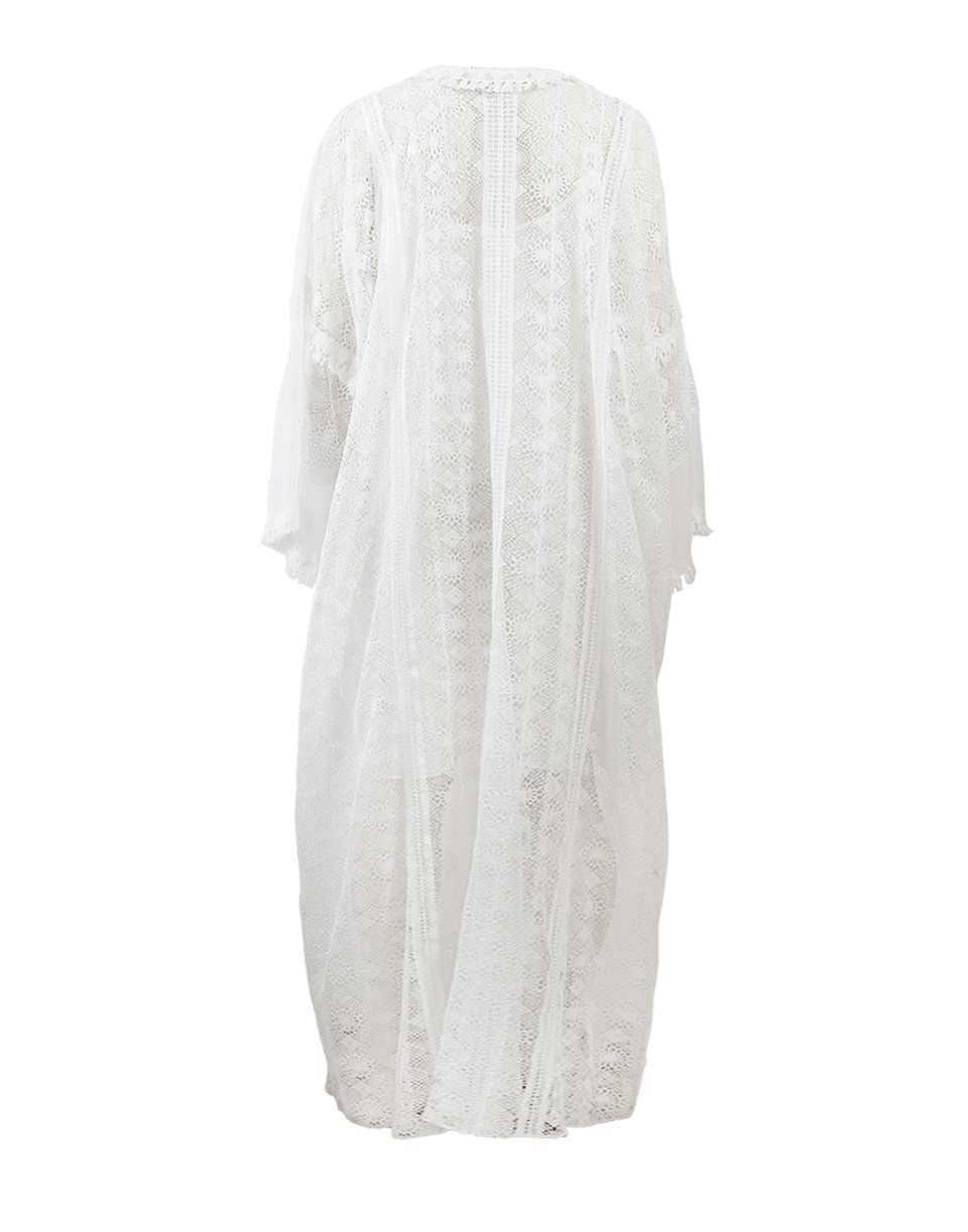 OSCAR DE LA RENTA-Crochet Lace Caftan-WHITE