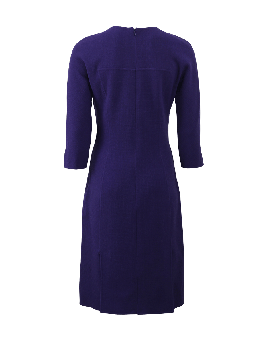 OSCAR DE LA RENTA-Slim Wool Dress-