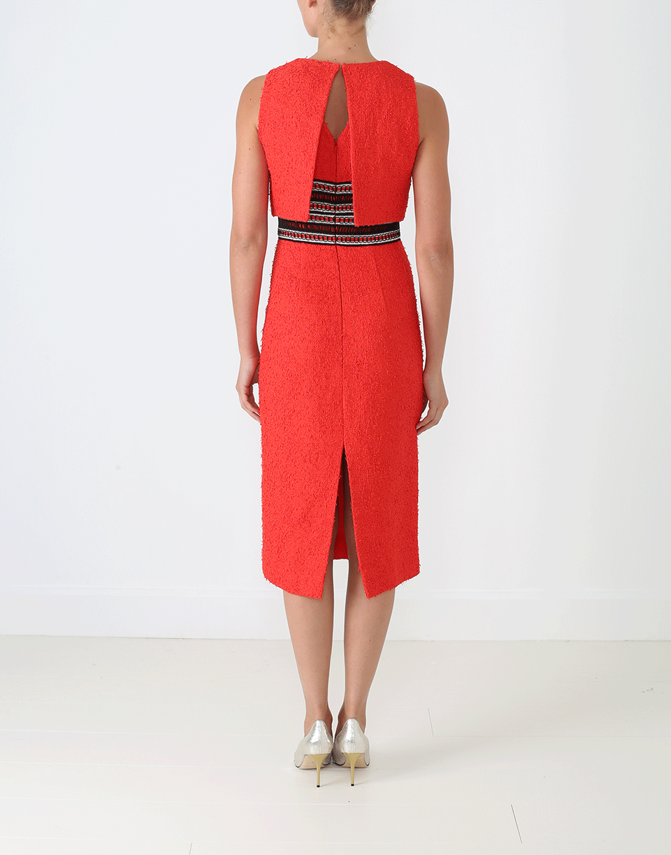 OSCAR DE LA RENTA-Jewel Neck Pencil Dress-
