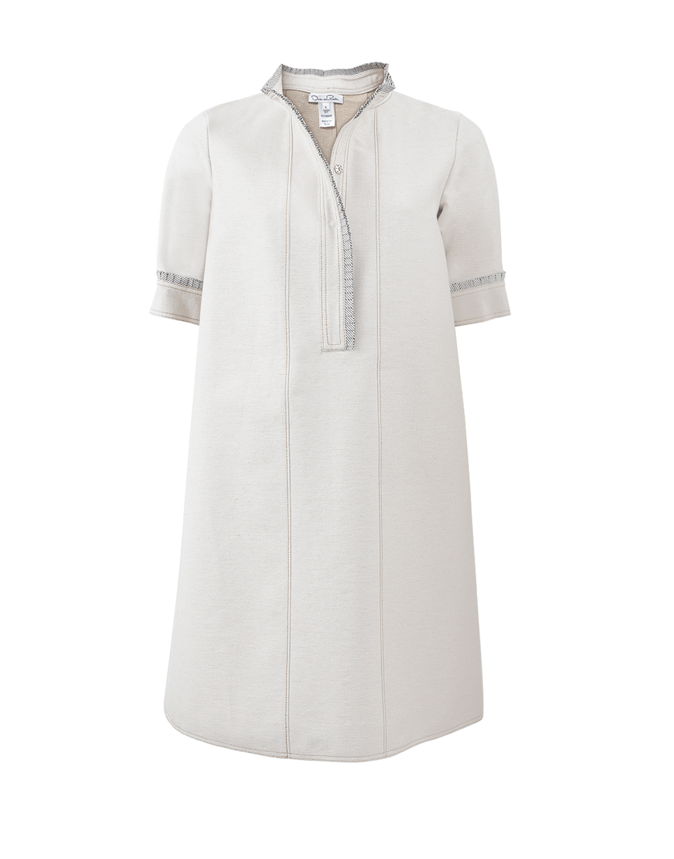 OSCAR DE LA RENTA-Trapeze Linen Dress-