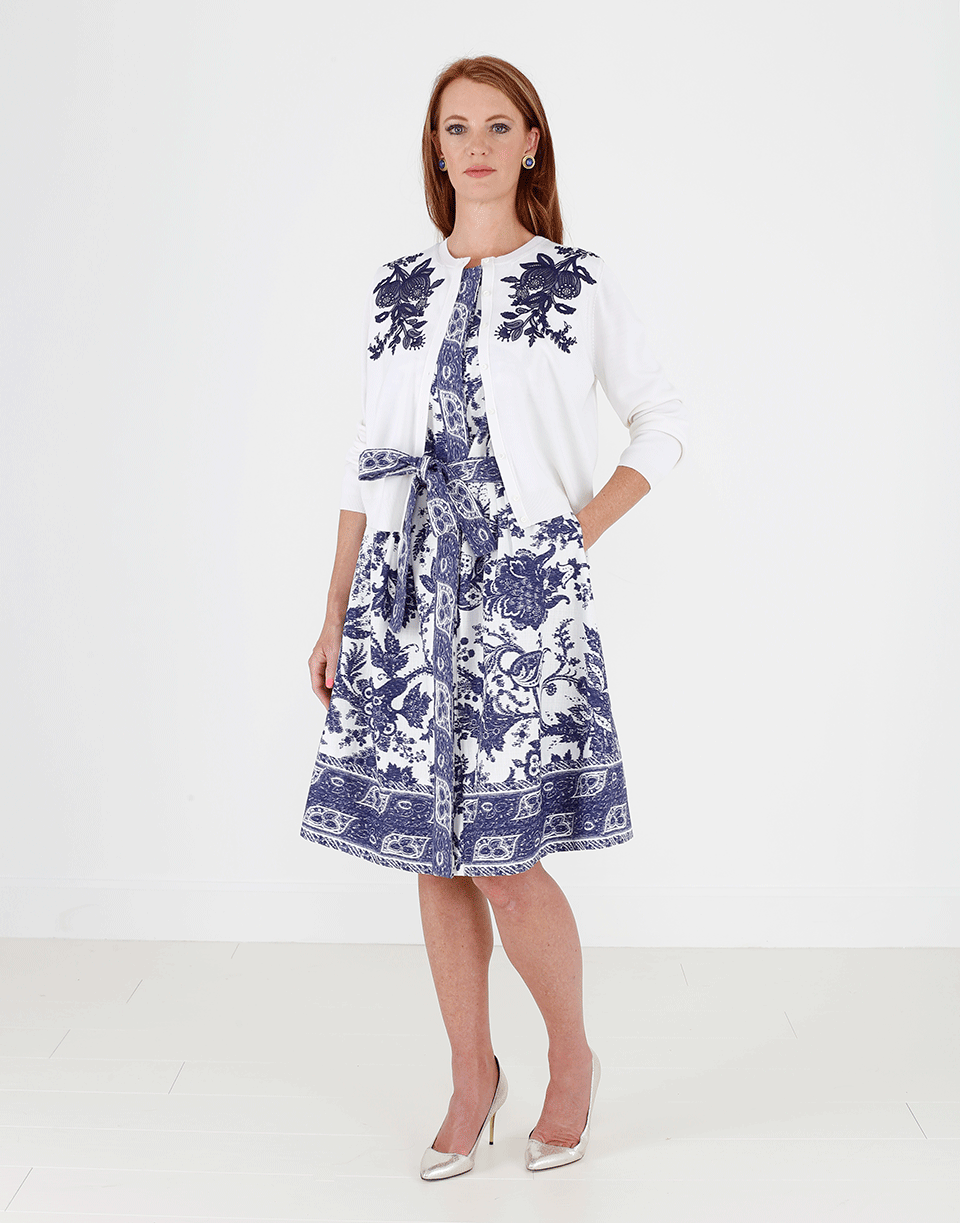 OSCAR DE LA RENTA-Button Front Dress-