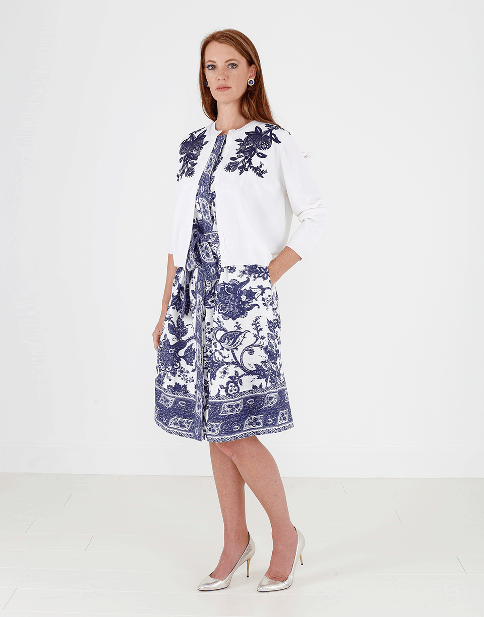 OSCAR DE LA RENTA-Button Front Dress-