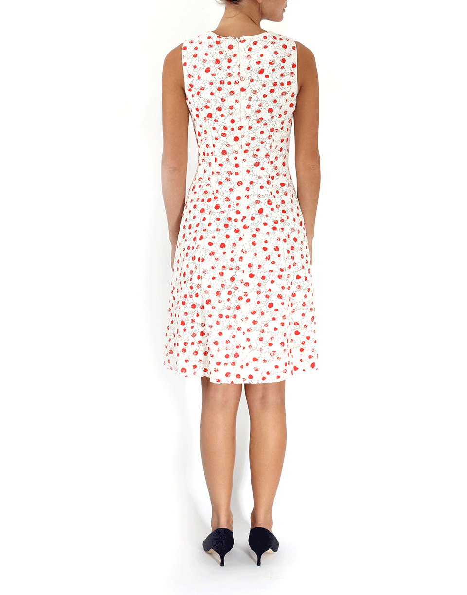 OSCAR DE LA RENTA-Scatter Dot Guipure Lace Dress-
