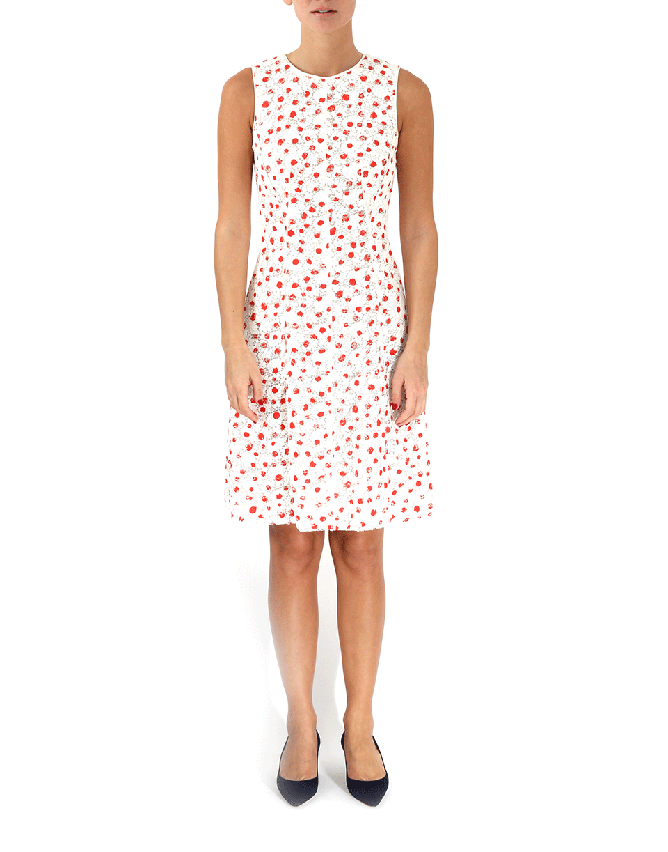 OSCAR DE LA RENTA-Scatter Dot Guipure Lace Dress-