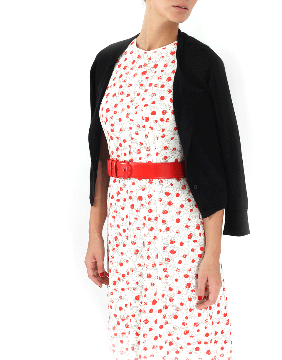 OSCAR DE LA RENTA-Scatter Dot Guipure Lace Dress-