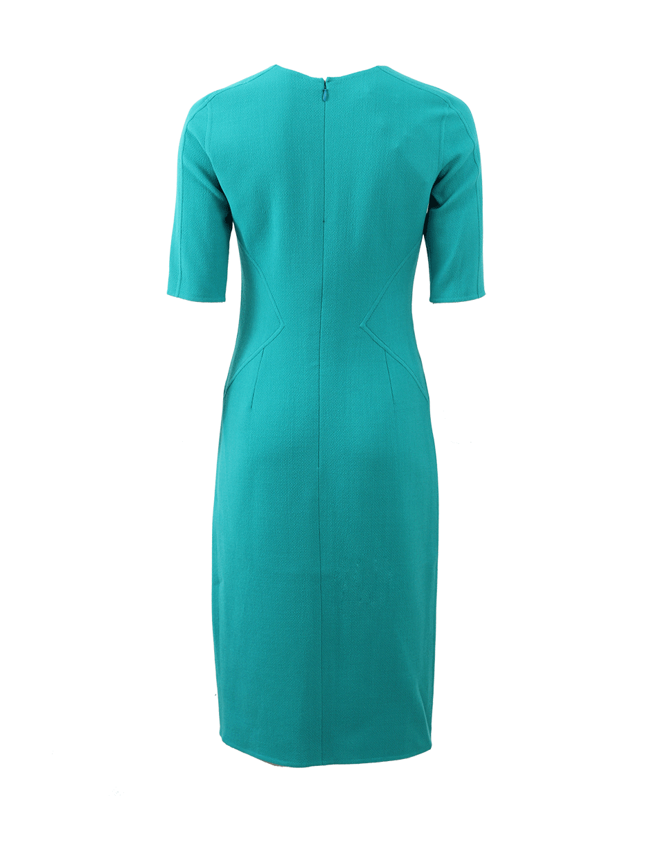 OSCAR DE LA RENTA-Geometric Pleated Dress-