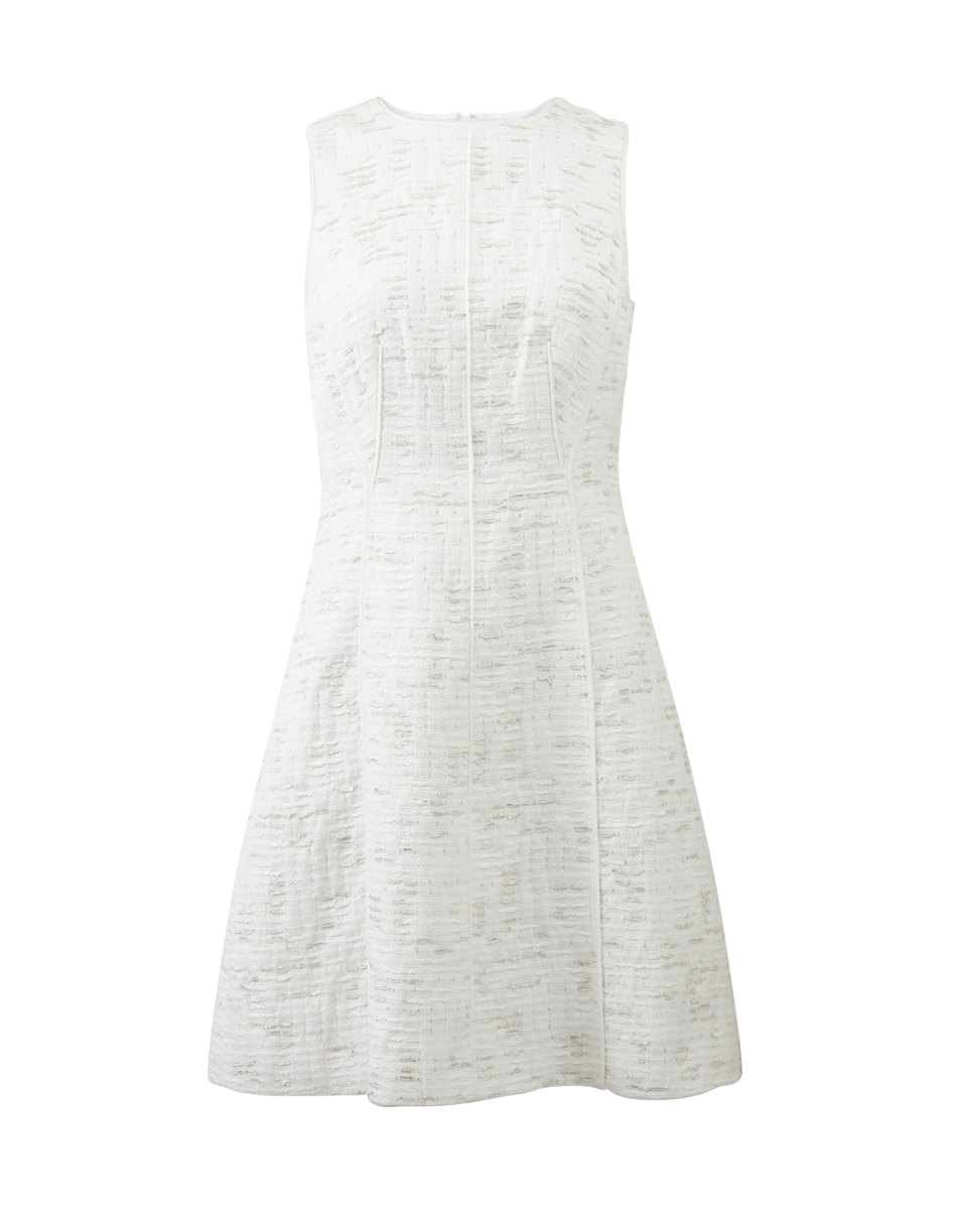 OSCAR DE LA RENTA-Metallic Tweed Summer Dress-