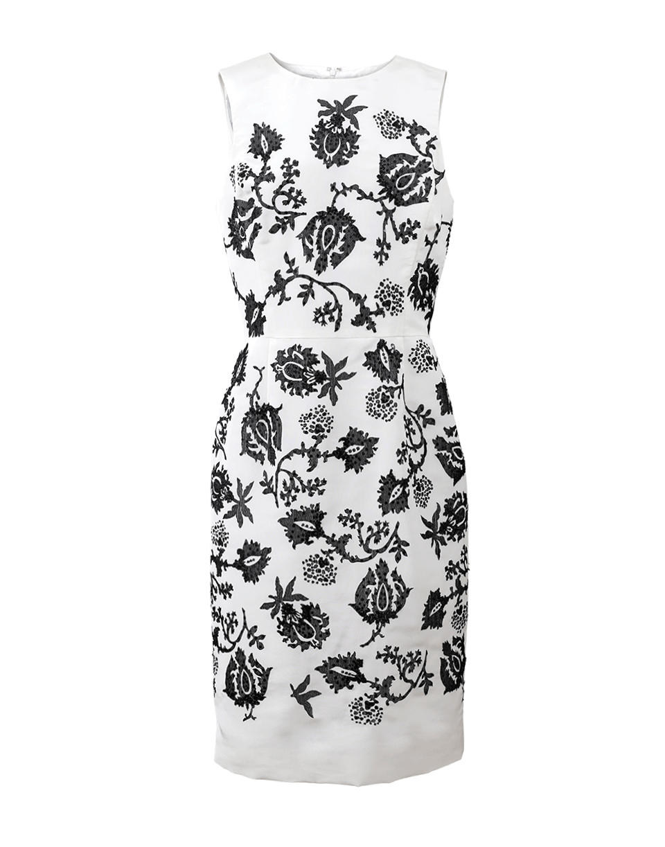 OSCAR DE LA RENTA-Embellished Pencil Dress-