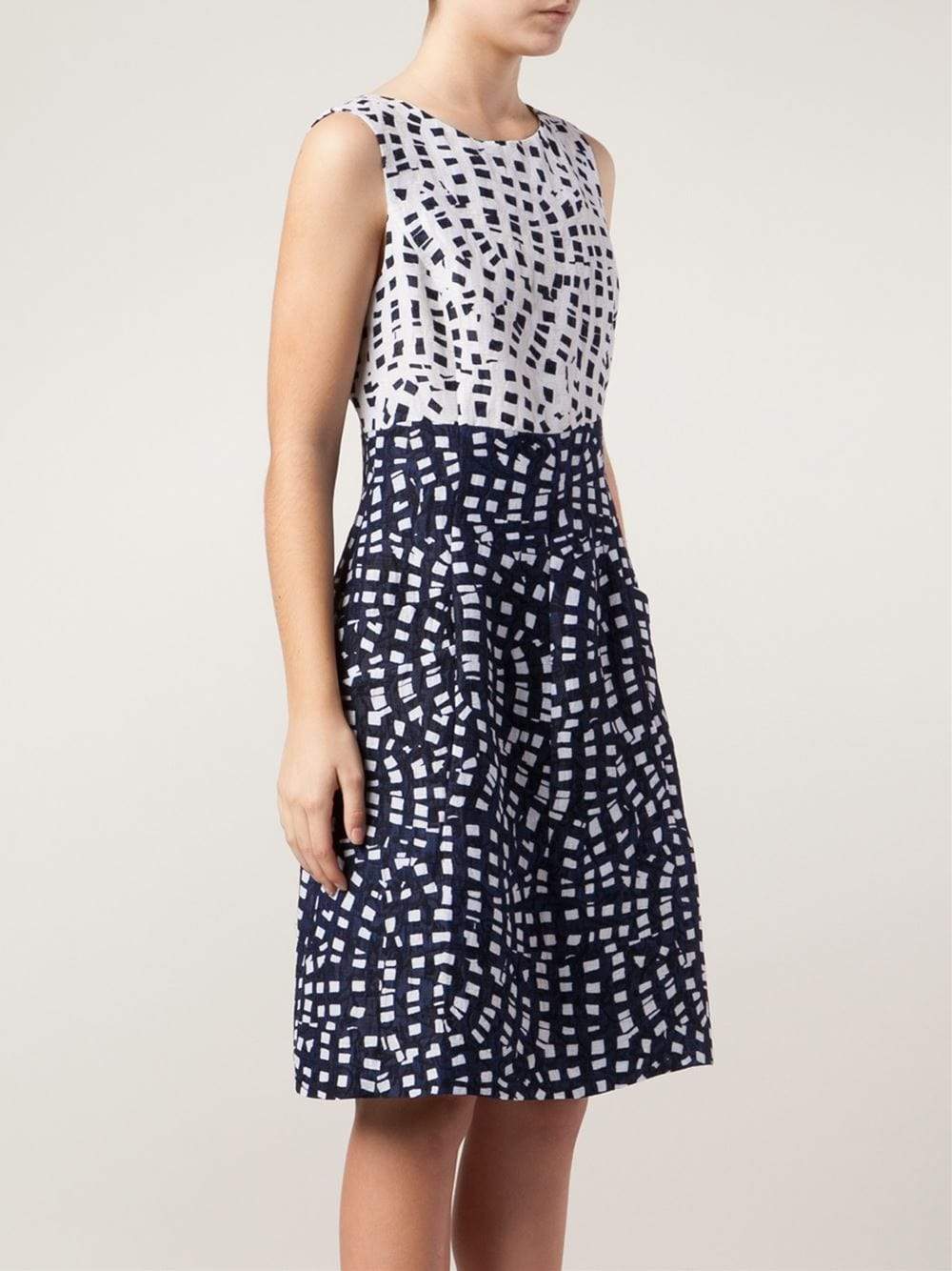 OSCAR DE LA RENTA-Two Tone Dress-