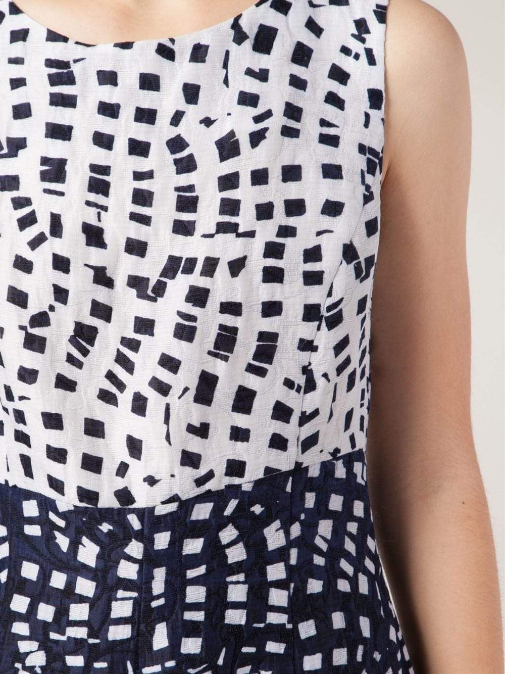 OSCAR DE LA RENTA-Two Tone Dress-