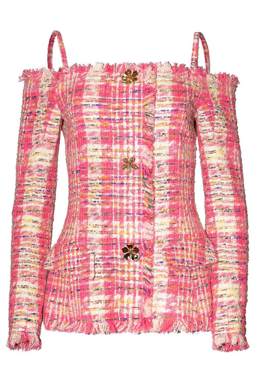 OSCAR DE LA RENTA-Off The Shoulder Jacket-