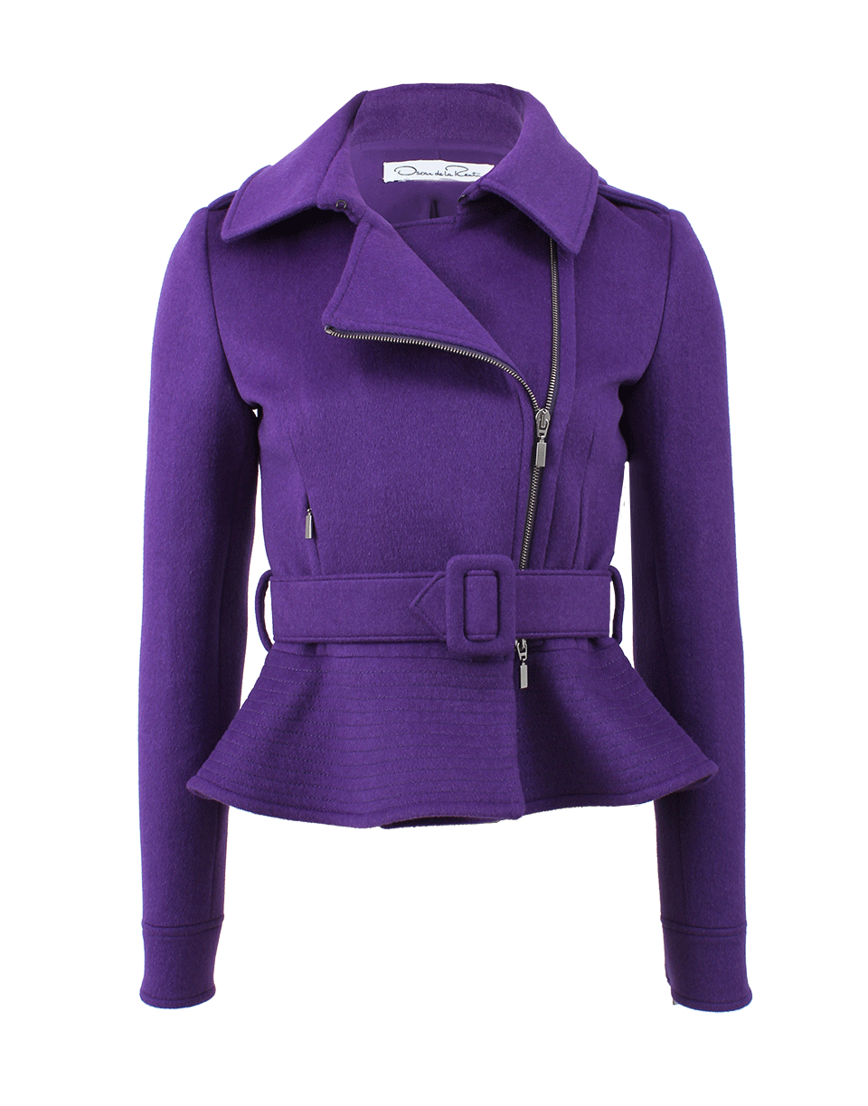 OSCAR DE LA RENTA-Cashgora Biker Jacket-VIOLET