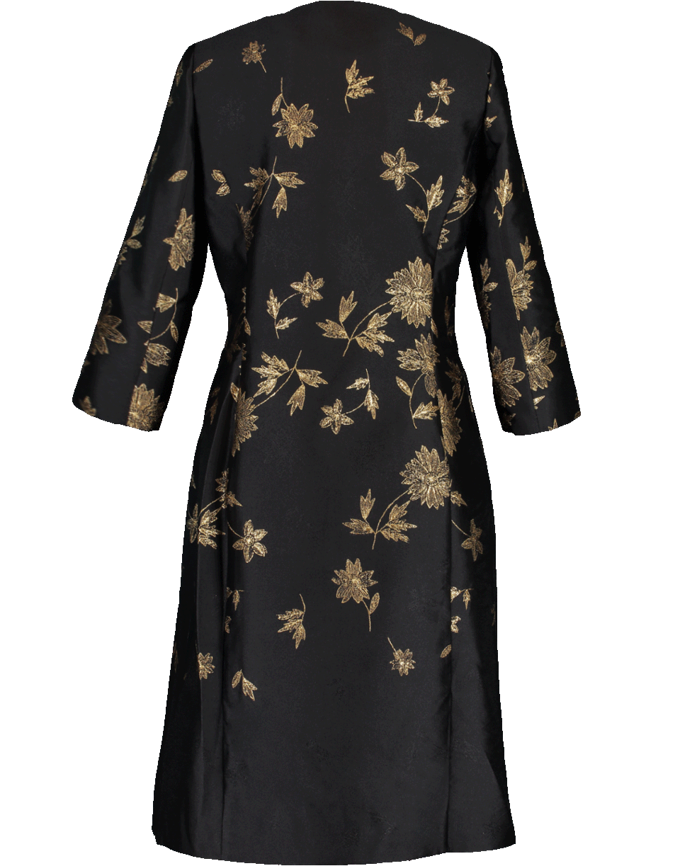 OSCAR DE LA RENTA-Black And Gold Coat-BLK/GLD