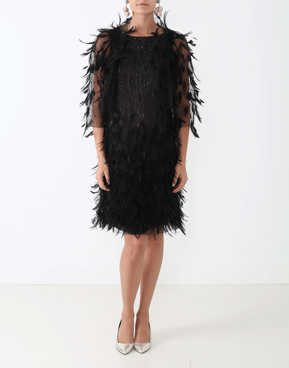 OSCAR DE LA RENTA-Feather Topper Jacket-