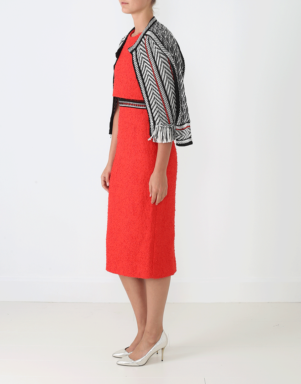 OSCAR DE LA RENTA-Fringe Cayenne Detail Jacket-