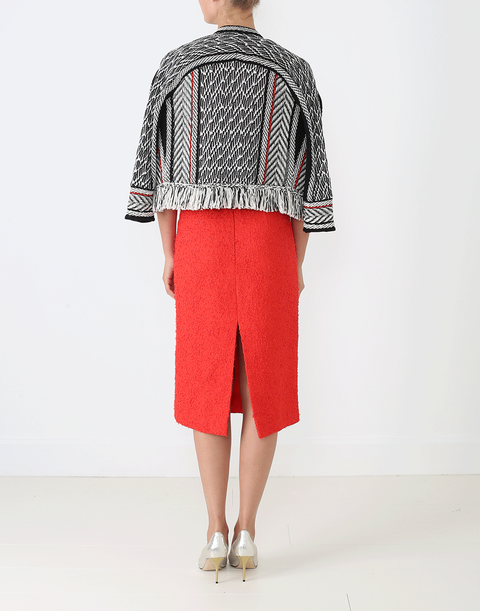 OSCAR DE LA RENTA-Fringe Cayenne Detail Jacket-