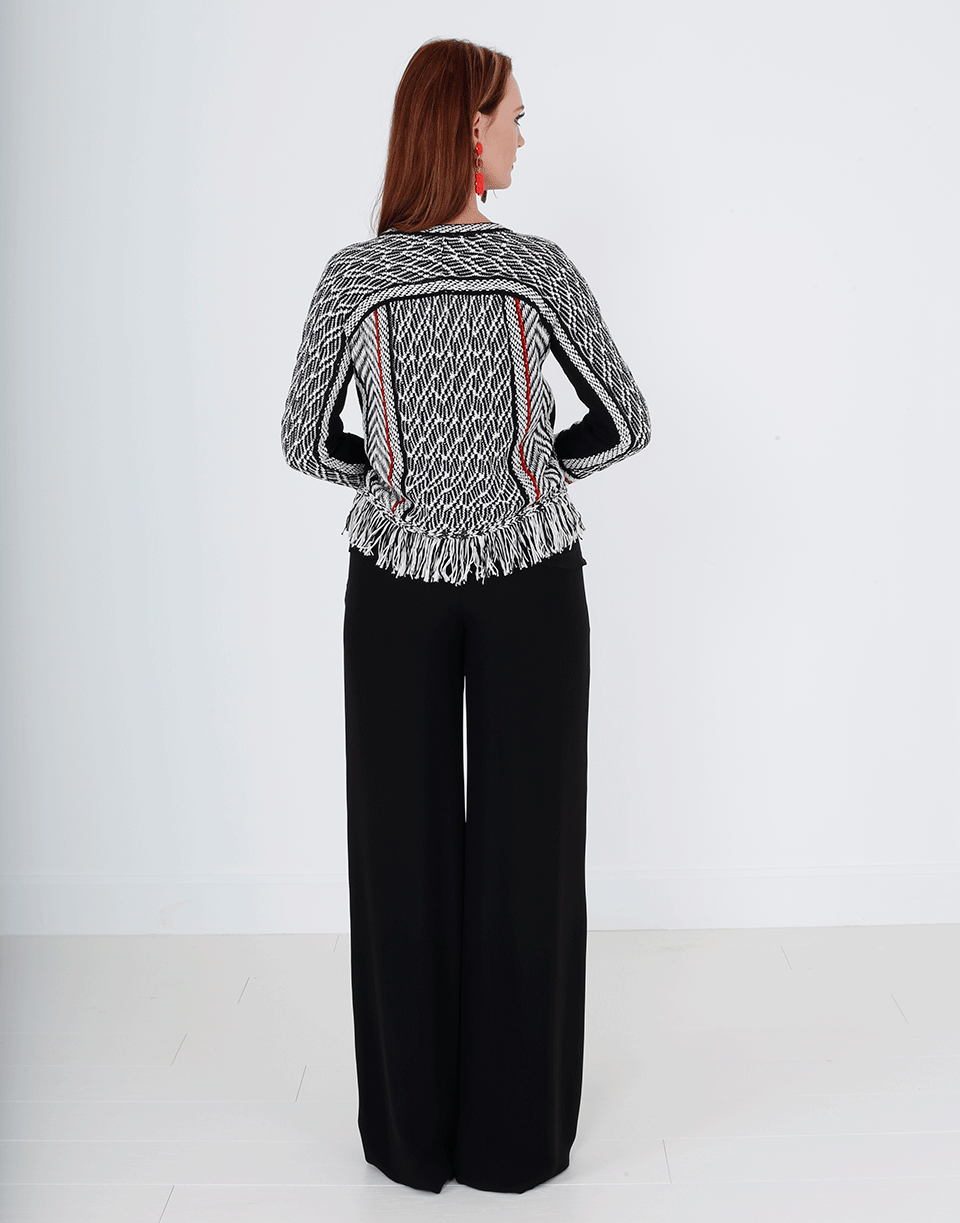 OSCAR DE LA RENTA-Fringe Cayenne Detail Jacket-