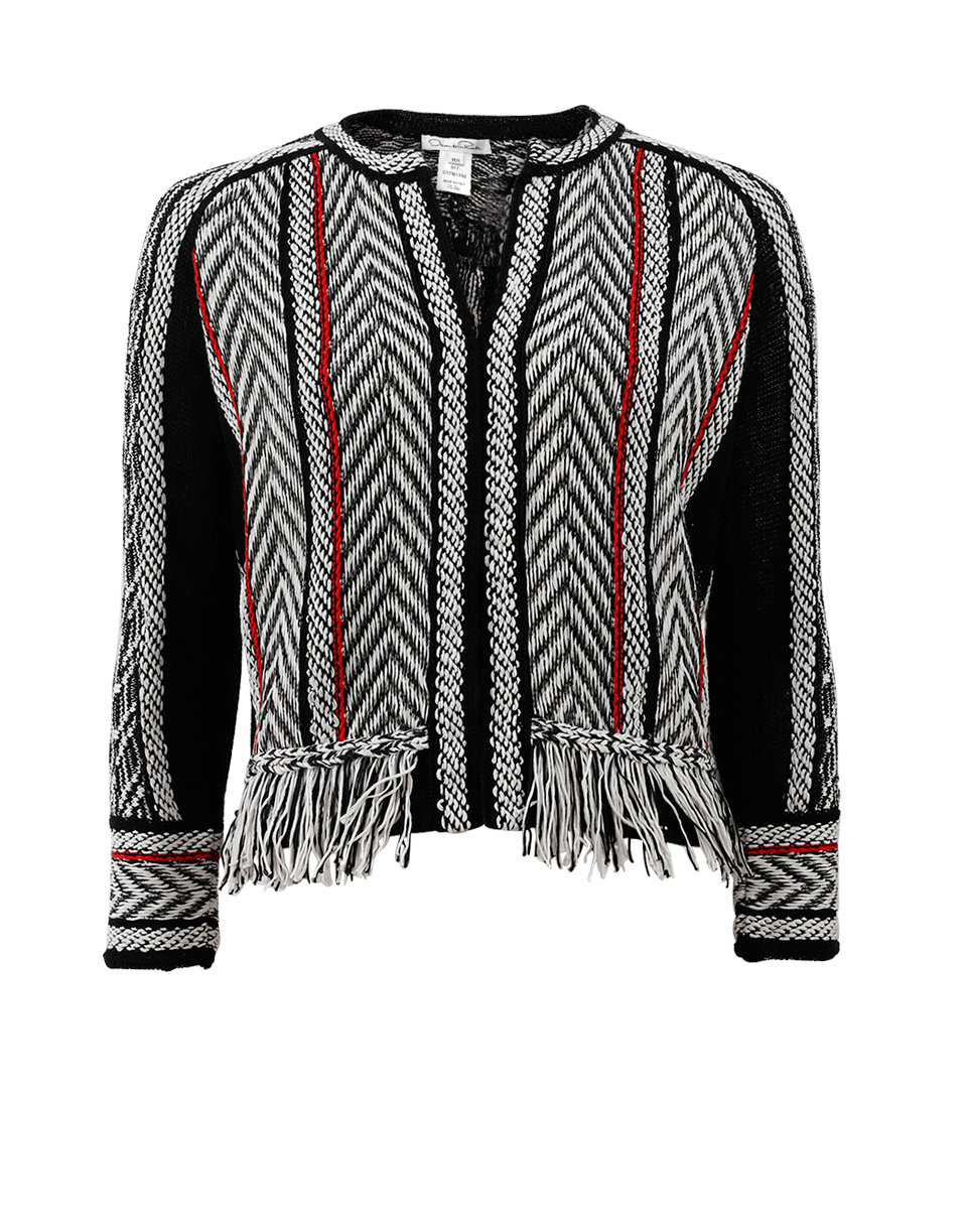 OSCAR DE LA RENTA-Fringe Cayenne Detail Jacket-