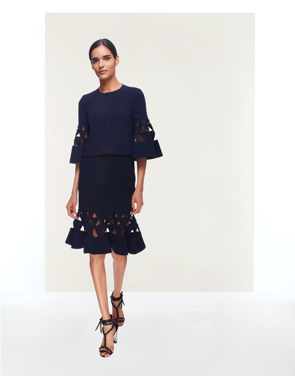 OSCAR DE LA RENTA-Zip Up Jacket-