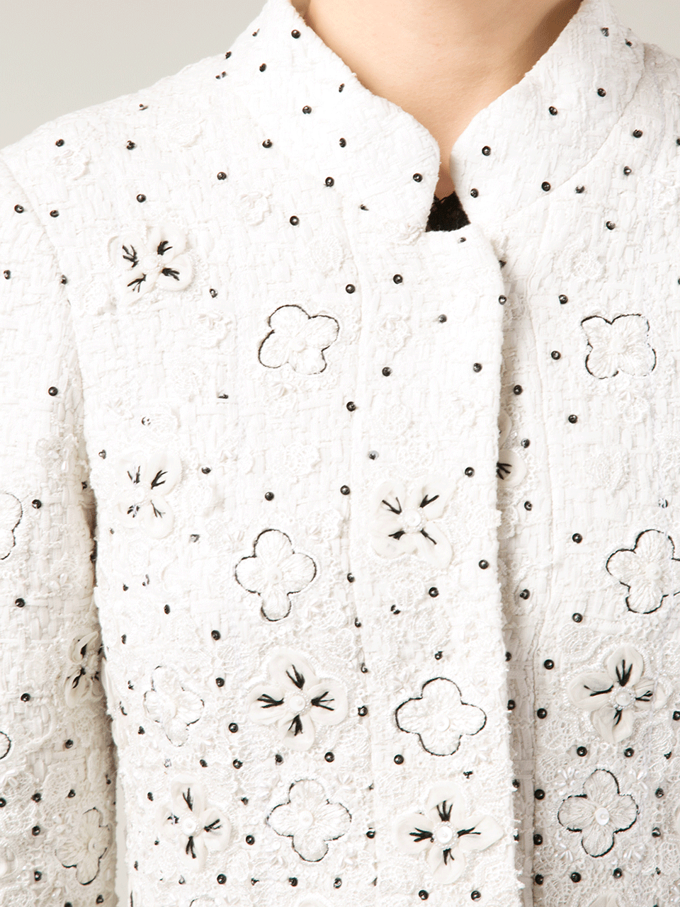 OSCAR DE LA RENTA-Clover Floral Tweed Jacket-