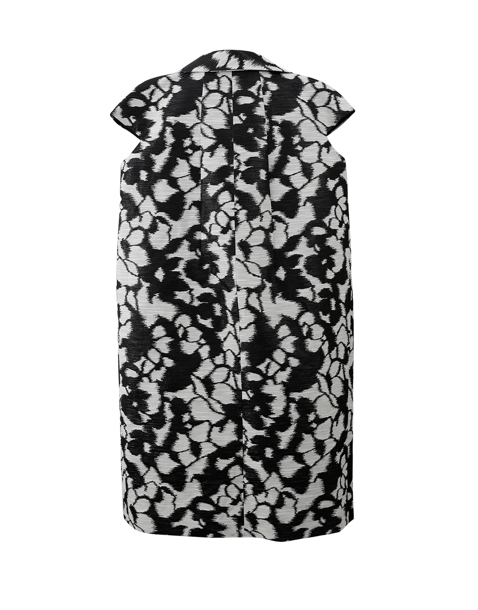 OSCAR DE LA RENTA-Floral Vest-BLK/CRM