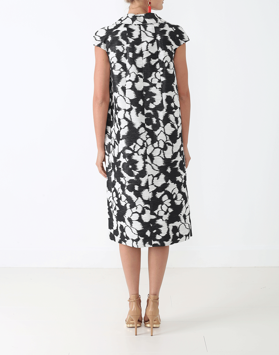 OSCAR DE LA RENTA-Floral Vest-BLK/CRM