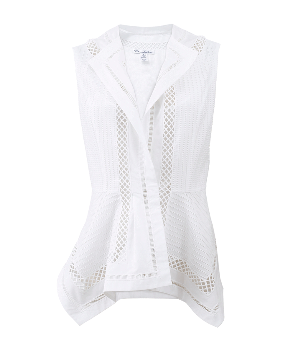 OSCAR DE LA RENTA-Asymmetrical Peplum Vest-