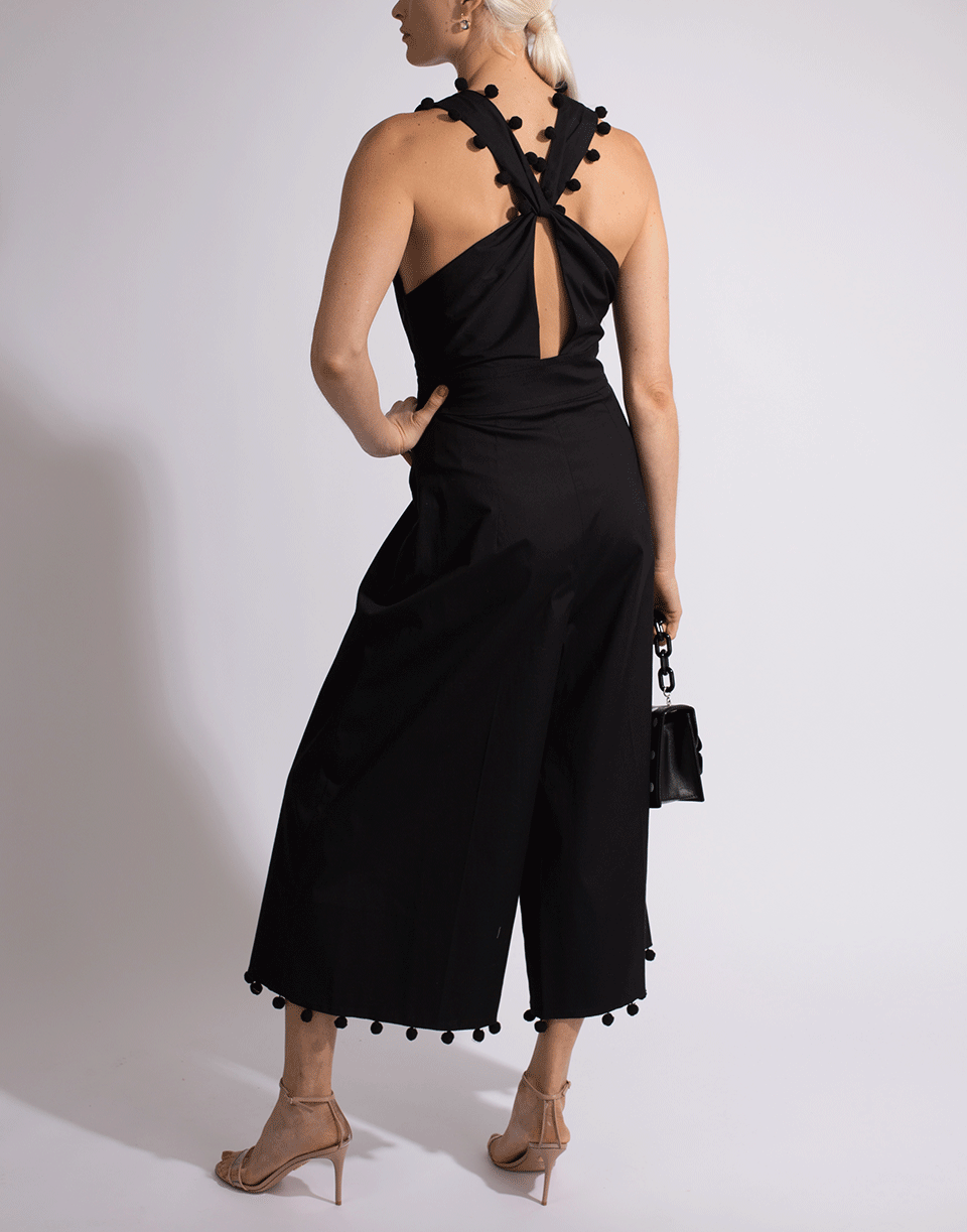 OSCAR DE LA RENTA-Criss Cross Halter Jumpsuit-