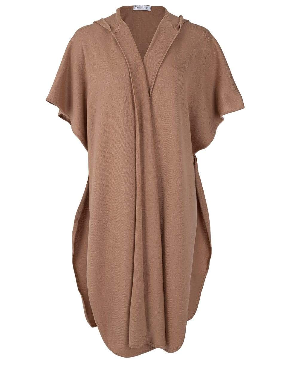 OSCAR DE LA RENTA-Camel Hooded Cape-