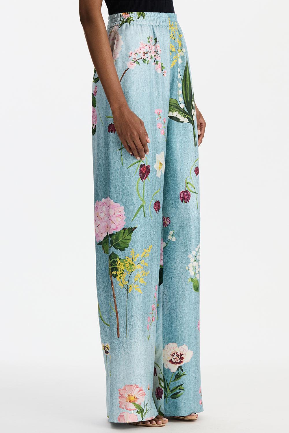 Mixed Botanical Pant-BLUE-2-CLOTHINGPANTEVENING-OSCAR DE LA RENTA
