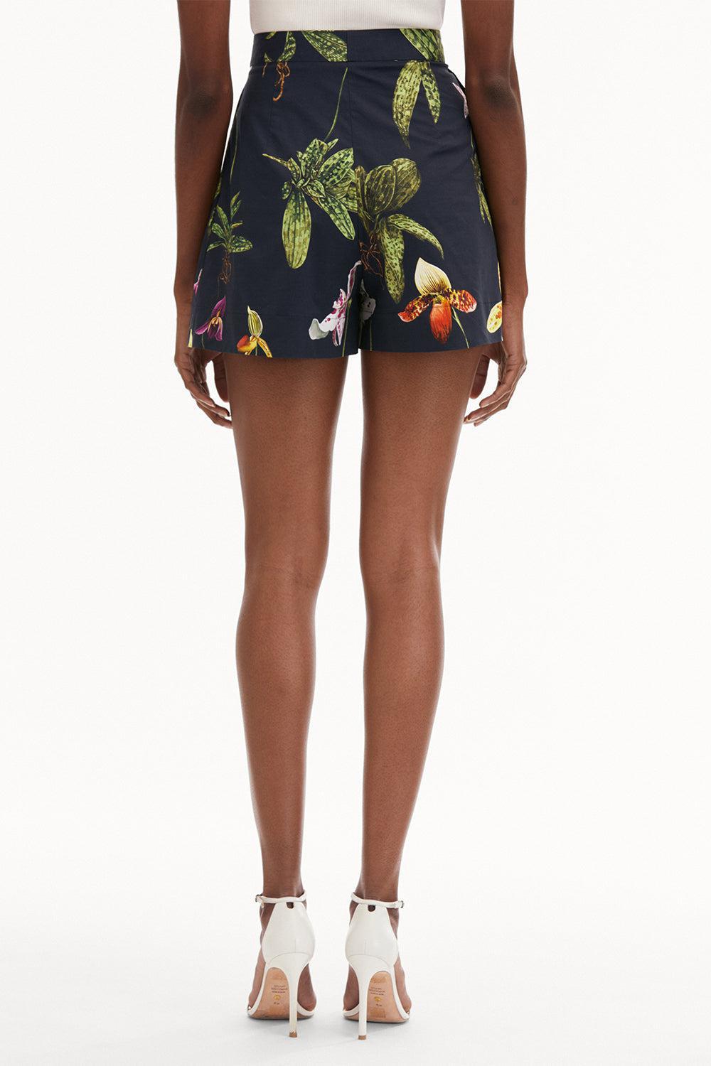 OSCAR DE LA RENTA-Orchid Wide Leg Shorts-